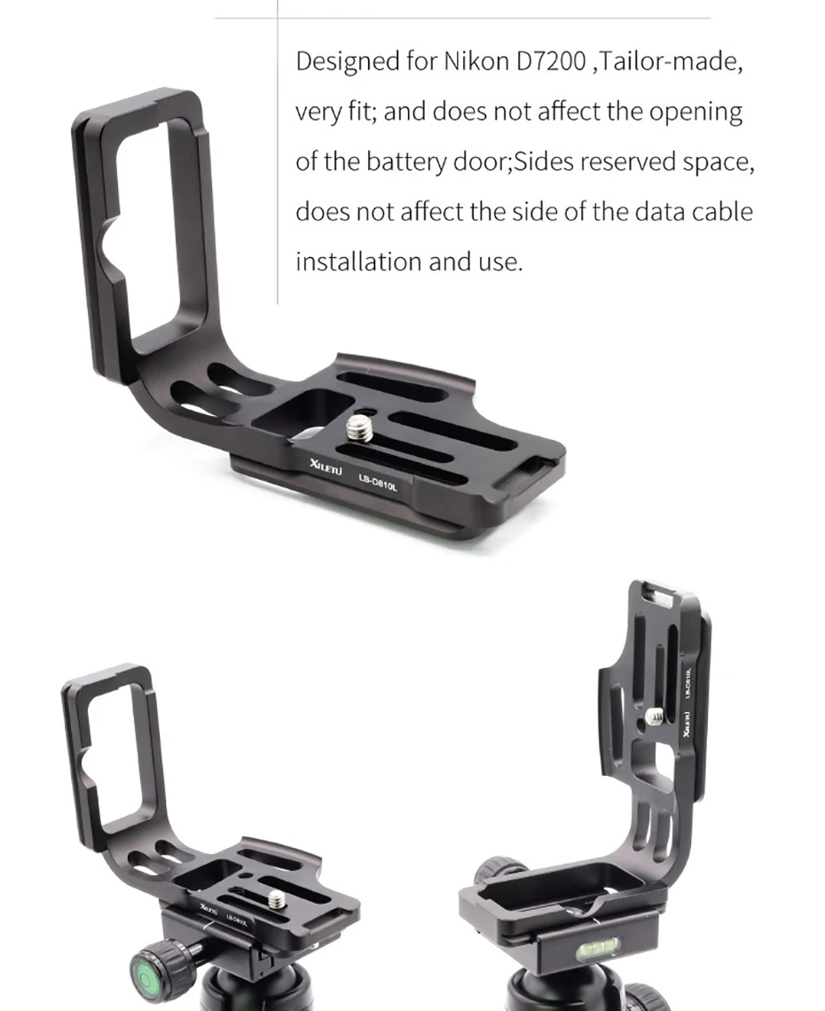 XILETU LB-D810L L Тип Профессиональный кронштейн штатив Quick Release пластина головка база ручка для Nikon D800 D800E D810 камера