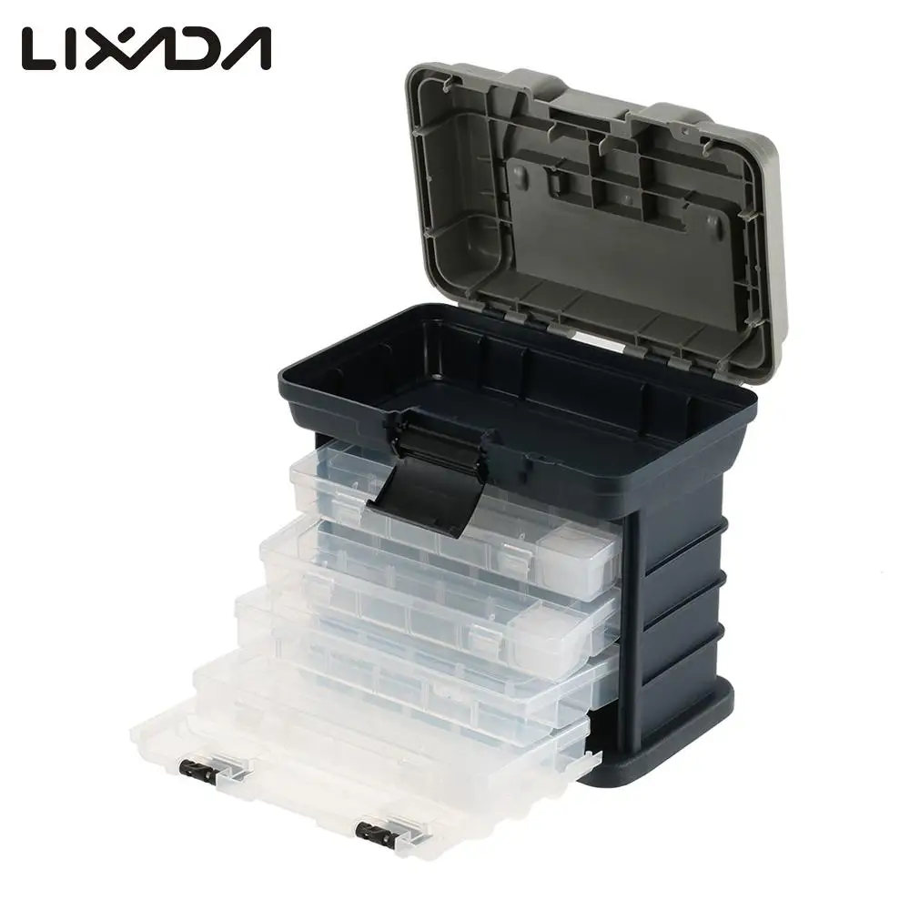 

Lixada Fishing Box Sea Boat Fishing Lure Accessory Box Case Utility Box Universal Water Resistant Fishing Tackle Box