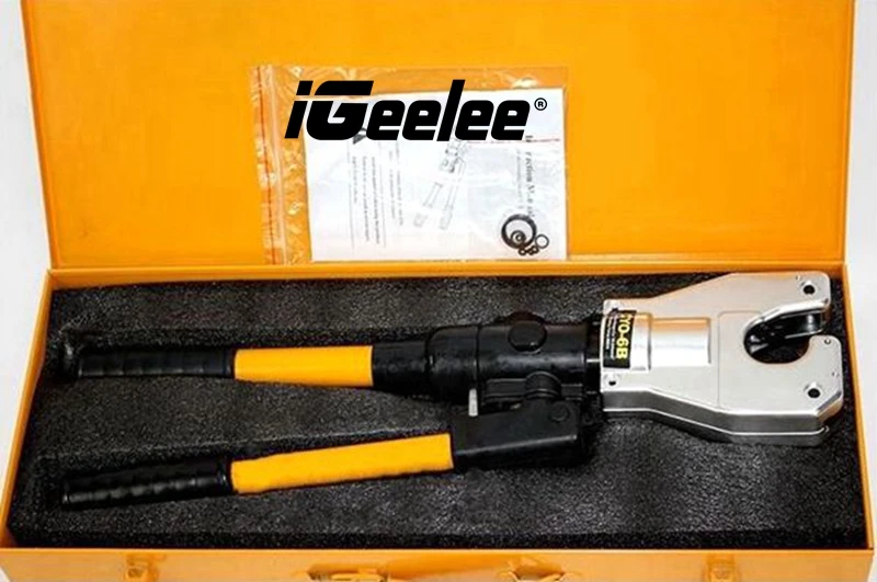 iGeelee CYO-6B Hydraulic Cable Crimper Tool for tubular cable lugs and connectors,standard and multistranded condectors to 240mm2