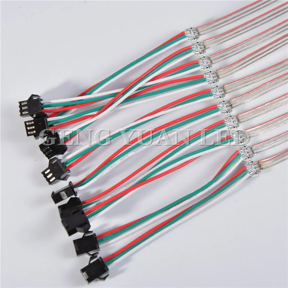 50 шт. цветной светодиодный теплоотвод 5050 SK6812 WS2812B WS2812 RGB пикселей 5 в пост. Тока 10 см