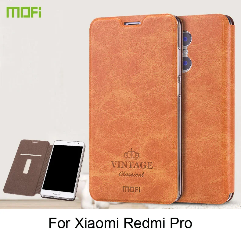 

Mofi For Xiaomi Redmi Pro Case Hight Qaulity Luxury Flip PU Leather Cover Stand For Xiaomi Redmi Pro 5.5''