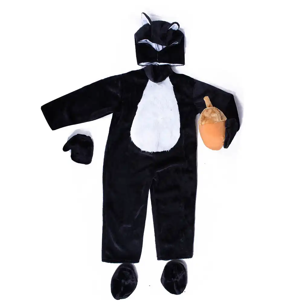 Enfants Chaton Costume Noir Ecureuil Cosplay Animaux Onesies Deguisement Chaton Avec Gland Peluche Jouet Carnaval Halloween Costumes Aliexpress