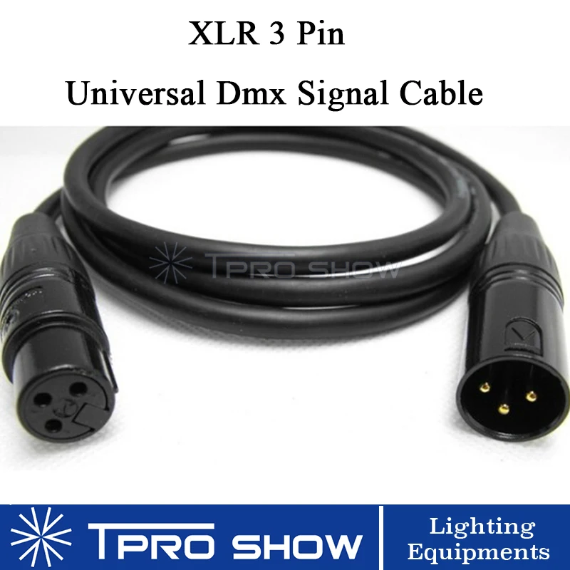 DMX кабель Xlr 3pin разъем Dmx 512 сигнал для беспроводной контроллер DMX Dj светильник светодиодный лазерный движущаяся головка дымовая машина 1-15 метров