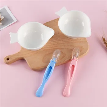 

Baby Feeding Food Tableware Eco-Friendly Toddle Kids Dishes Baby Child Eating Dinnerware Anti-hot Training Bowl+Spoon 2pcs/set