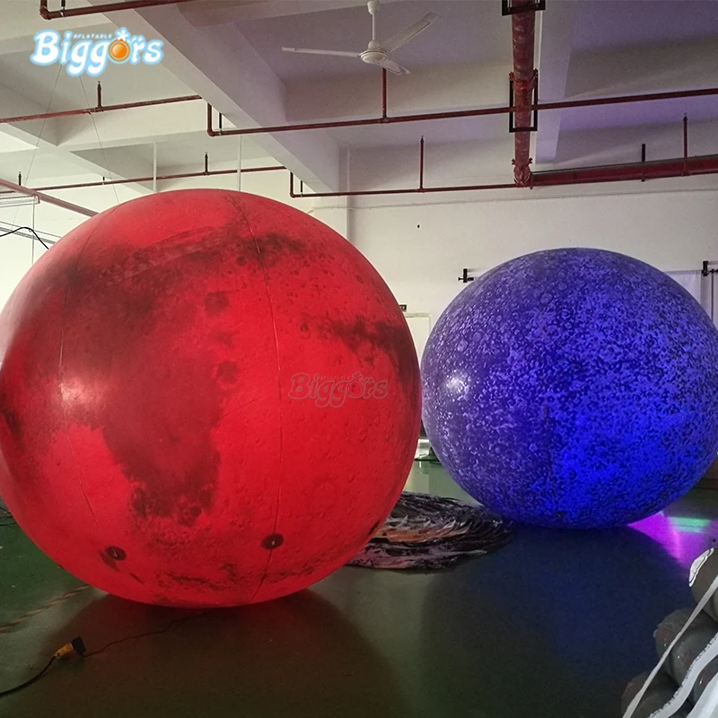 

Giant HD pattern print inflatable moon balloon for decoration with LED Lighting for Events