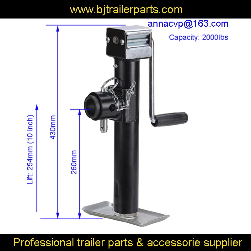 

Side Wind 2000 lbs Pipe Mount Swivel Jack Round Pipe Mount Swivel Trailer Jack Sidewind 10" Lift Camper Trailer RV