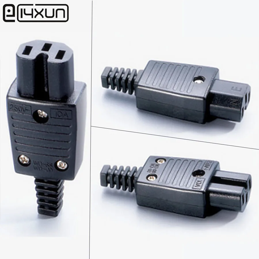 10pcs Electrical IEC 320 C14 Plugs Jack Connector 250V 10A AC Power