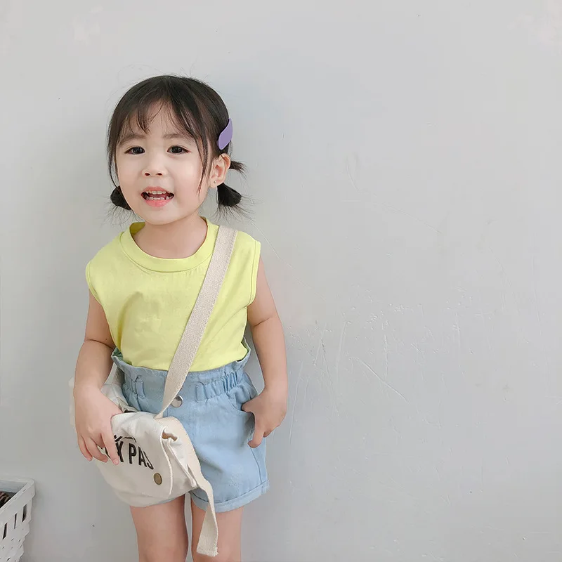 Summer Fashion New High Waist Denim Shorts Casual Cotton Hot Sale Children Pants Cute Kids Jeans Short Pants