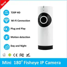 720 P HD Беспроводная Ip-камера «Рыбий Глаз» Камеры ВИДЕОНАБЛЮДЕНИЯ 180 Градусов Cam Широкий Панорамный Безопасности Видеокамера