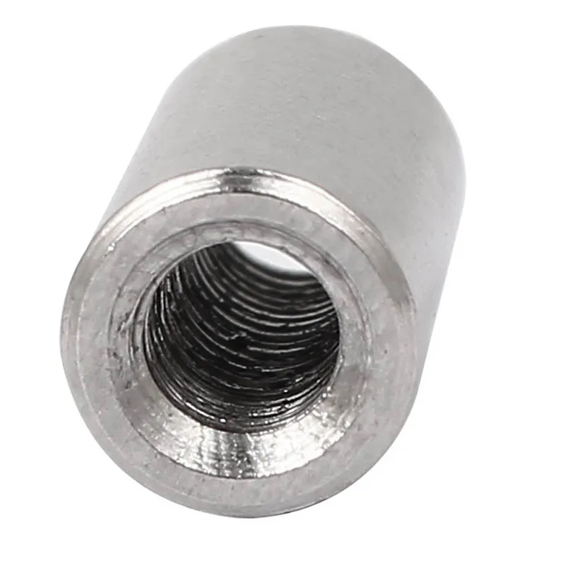 Round Connector Nuts 304 Stainless Steel Threaded Sleeve Rod bar Stud