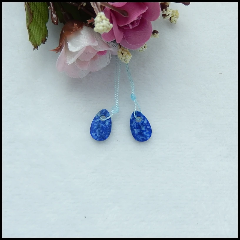 

New,Natural Lapis Lazuli fashion woman Earring Bead,14x9x2mm,1.0g