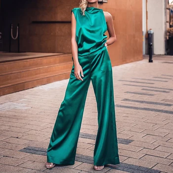

Seamyla New Elegant 2 Two Piece Sets 2020 Summer Women Sleeveless Green Sexy Suit Sets Bodycon Club Celebrity Party Set Outfits
