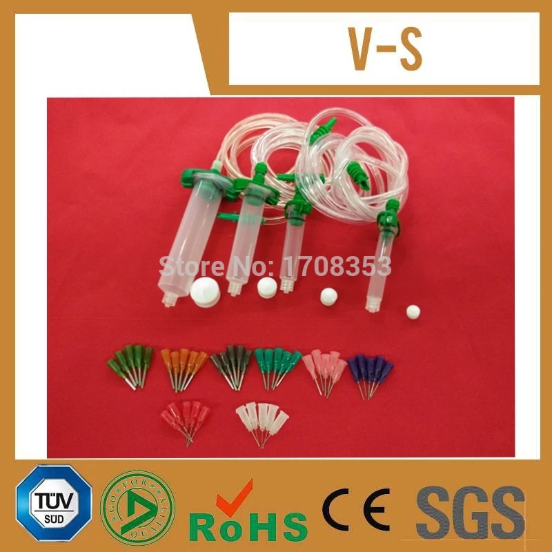 

Free Shipping 30Cc+10cc+5cc+3cc Liquid Dispenser Solder Paste Adhesive Glue Pneumatic Syringe Adapter With Dispensing Needles
