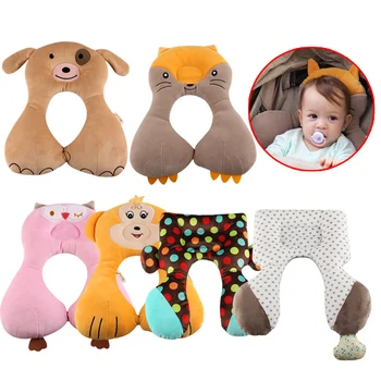 

Stroller Car Seat U-Shape Head Pillows Cartoon Baby Neck Pillow Children kids Travel Headrest Neck Support Protection Cushion