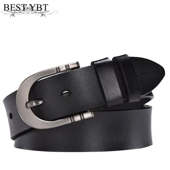 

Best YBT Men belt retro fashion Alloy pin buckle belt Business affairs Men casual cowboy trend belt 110-125 cm
