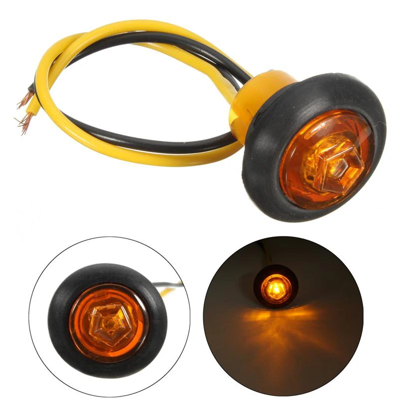 

10Pcs Car LED Clearance Indicator Side Marker Lights for 12/24V RV Truck Trailer Boat Bus Signal Lamp Amber/Red/White