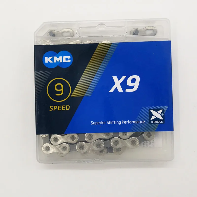 silver X9 КМК Z99/X9/X9SL/X10/X10SL/X11/X11SL цепи, 116 ссылки, 6/7/8/9/10/11 скорость, серебро/серый/золото для mtb дорожный велосипед цепь велосипеда - Цвет: silver X9