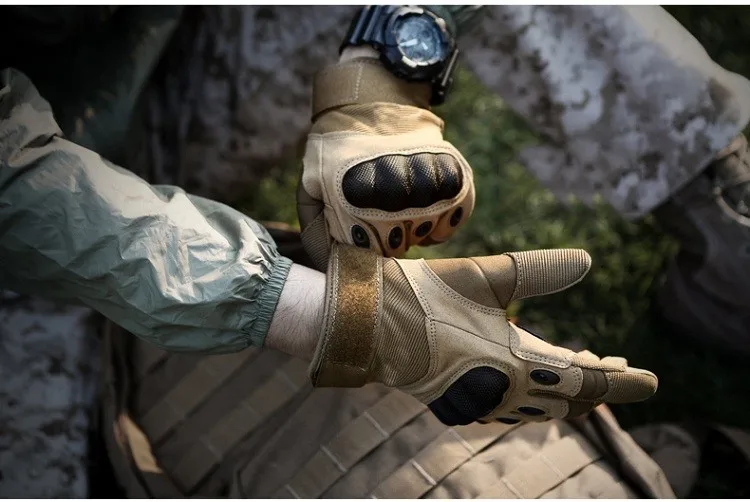 Army Gear Tactical Gloves Men Full Finger SWAT Combat Military Gloves Militar Carbon Shell Anti-skid Airsoft Paintball Gloves