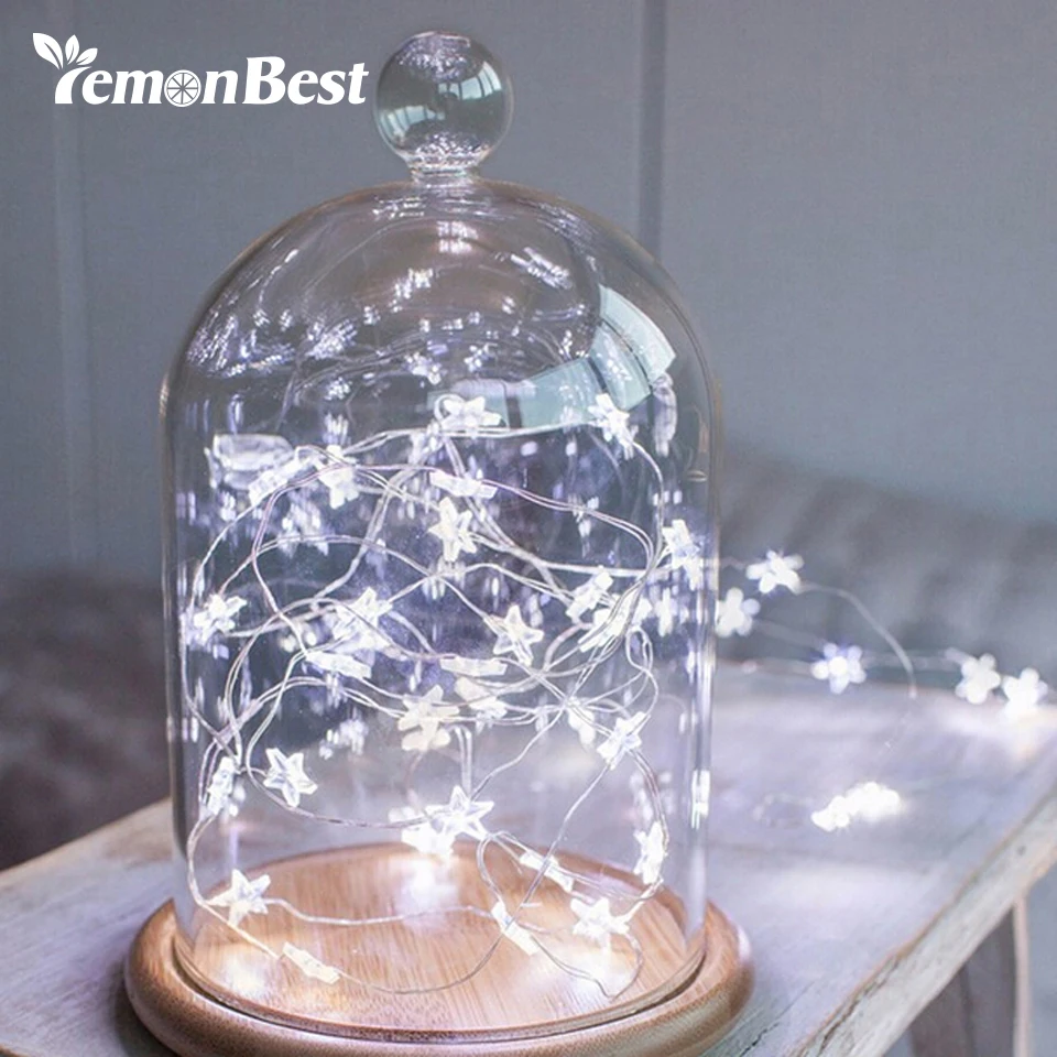 LemonBest гирлянда светодиодная Star Медный провод строки светодиодный гирляндой