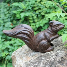 Винтажные домашние садовые декоративные тяжелые чугунные статуи белки