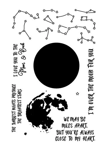 

moon Transparent Clear Stamps for DIY Scrapbooking/Card Making/Kids Christmas Fun Decoration Supplies