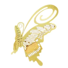 5X Закладка металлическая Закладка бабочка книга для чтения подарок золото