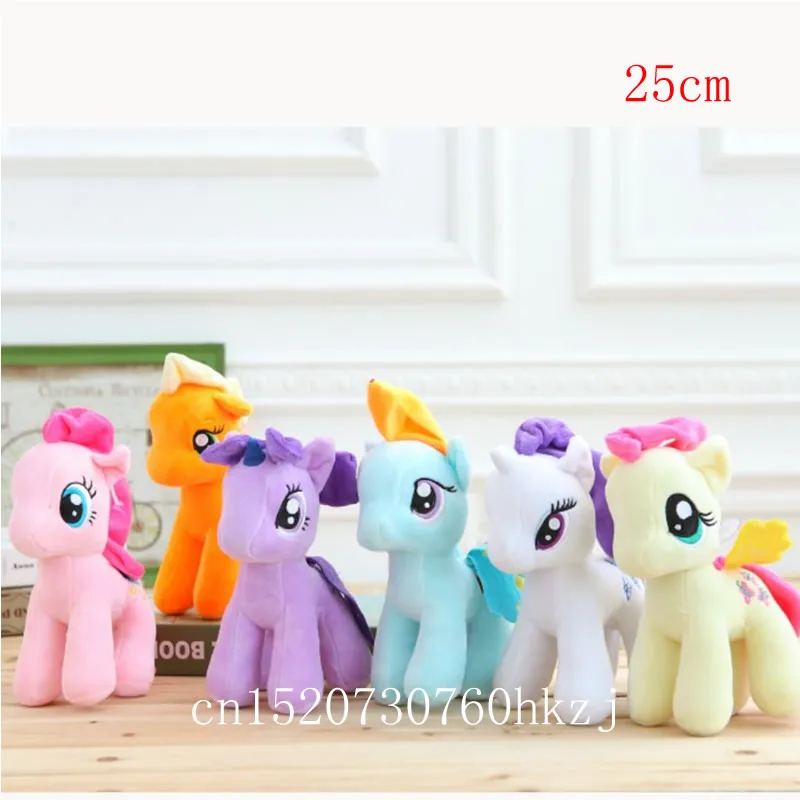 6 шт./компл. Twilight sparkle + Rainbow Dash horse Единорог Equestria Horse Мягкие плюшевые игрушки Пони