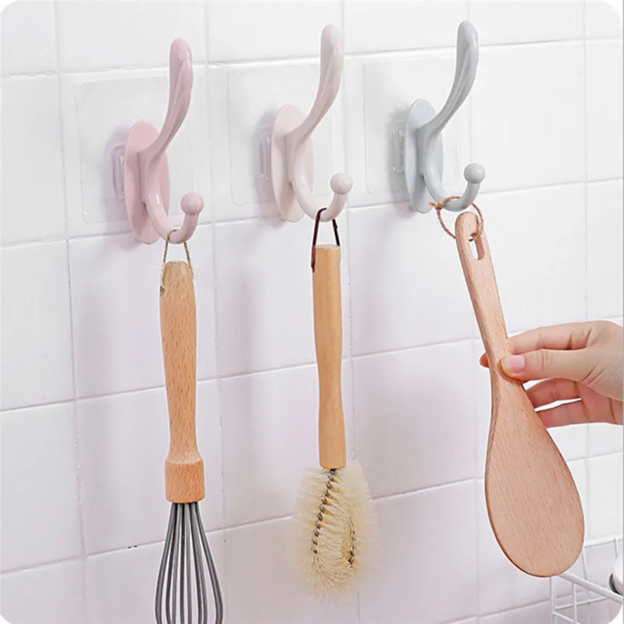 New Wall Hooks Hanging 1pc Cute Wall Hook Seamless Reusable Scratch