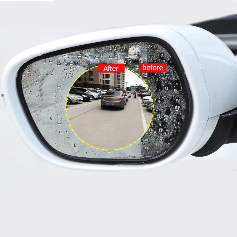 

2Pcs Car Rearview Mirror Stickers Transparent Nano Film Rainproof Anti Fog Spot Side Mirror Protective Security Auto Accessories