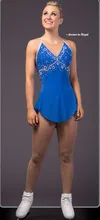 ice skating competition clothing blue girls figure dress custom women training dresses for figure free shipping spandex