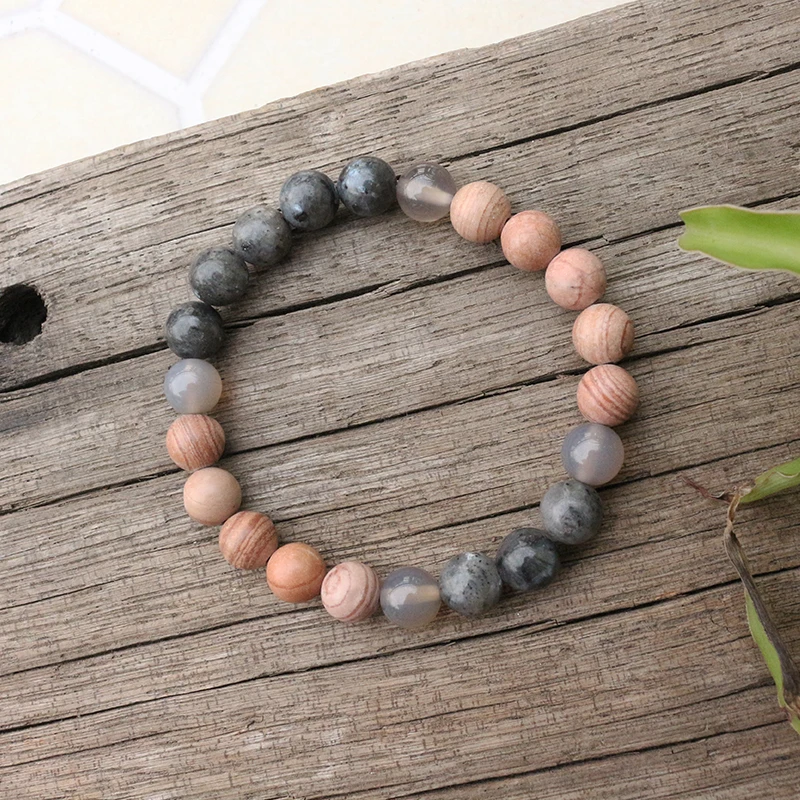 8mm Natural Stone Beads,Gray Onyx,Labradorite,Line Stone,JapaMala Sets,Spiritual Jewelry,Meditation,Inspirational,108 Mala Beads