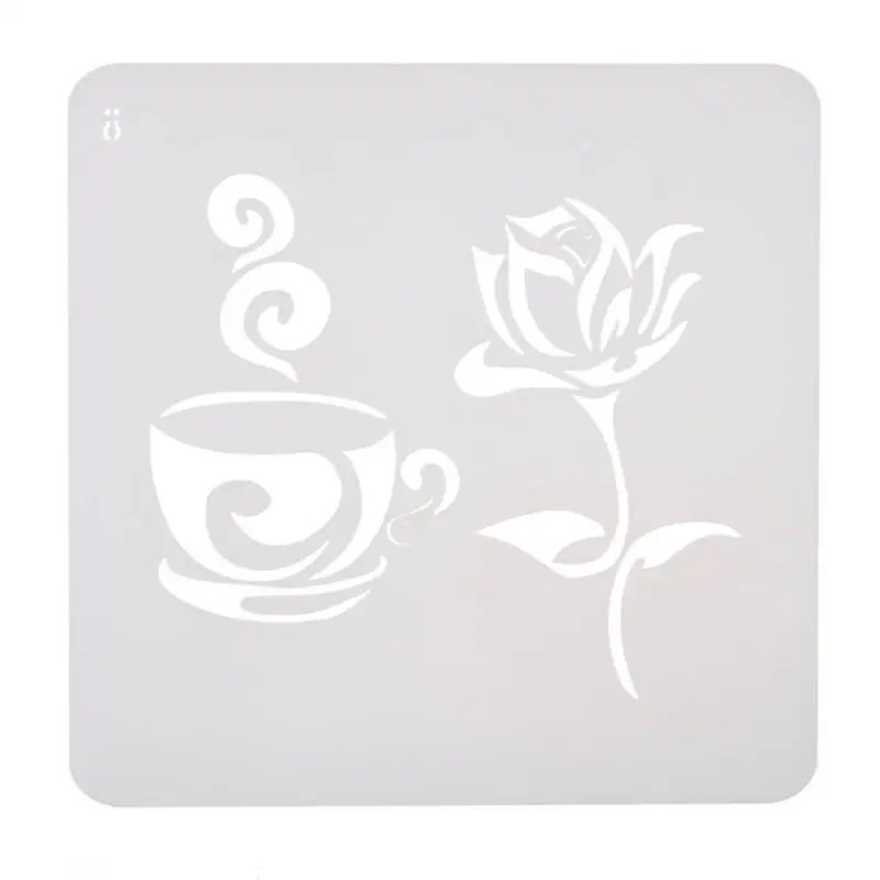 

Plastic Rose DIY Craft Coffee Stencils Layering Scrapbooking Stamp Drawing Stamping Album Decorative Embossing Cards Decoration
