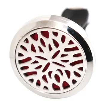 

Silver Jewelry Flower 30mm Diffuser 316 Stainless Steel Car Aroma Locket Essential Oil Car Diffuser Locket Free 50Pcs Felt Pads