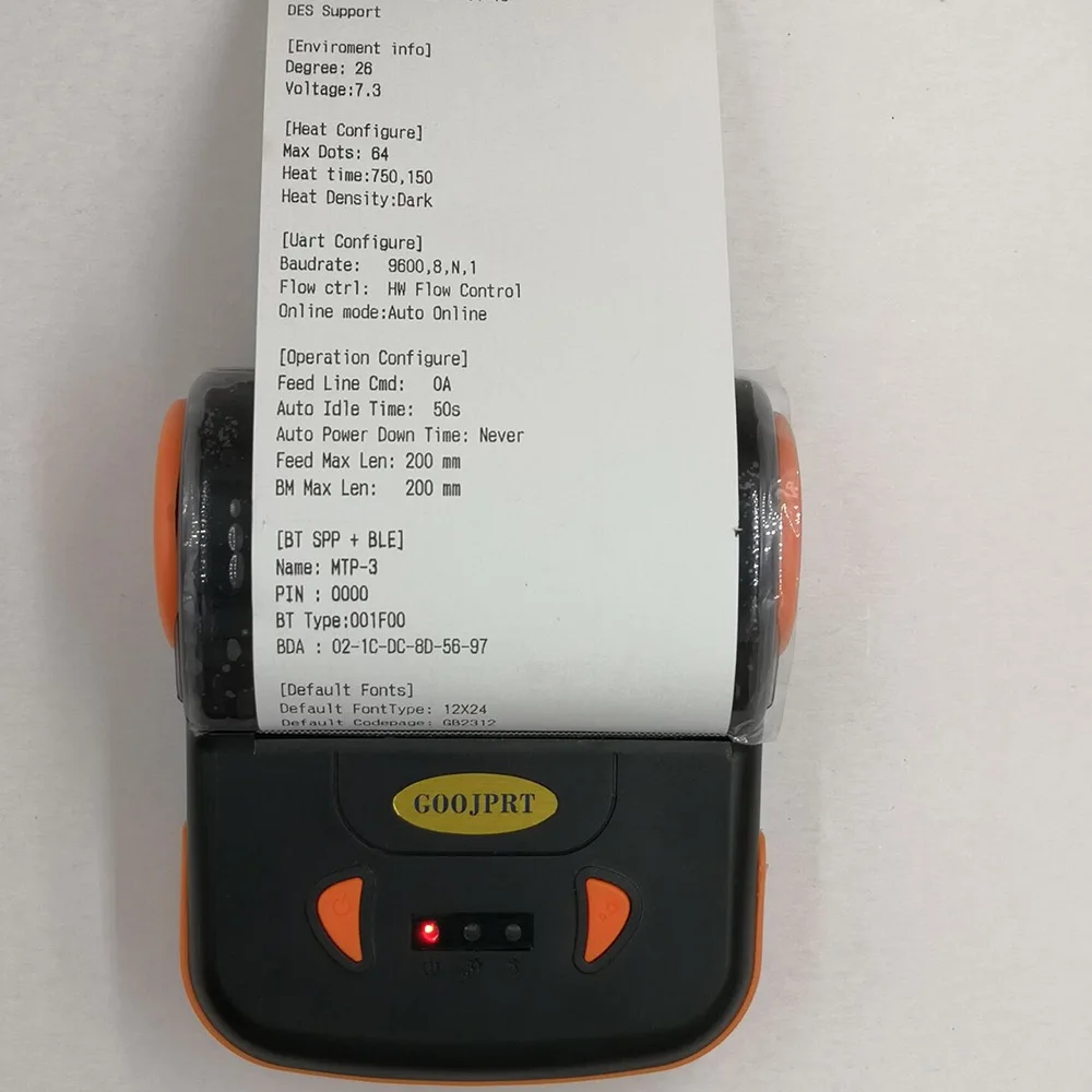 GOOJPRT PT3 C портативный 80 мм Беспроводной бесчернильный Bluetooth термальный кассовый