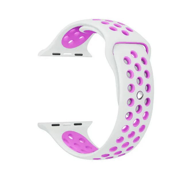 New 44/40/38/42MM band for Apple Watch watchbands with Light Flexible Breathable silicone watch strap Apple for iwatch 1/2/3/4