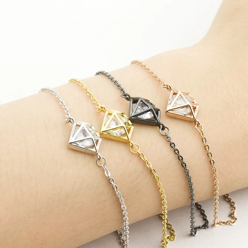 Браслеты Mujer Moda 2020 розовое золото цвет колье Bracciali Donna цепочка из нержавеющей