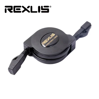 

REXLIS Retractable Flexible Flat CAT-6 RJ45 Network Ethernet Patch Cable For Modem Router LAN Network 1m 2m