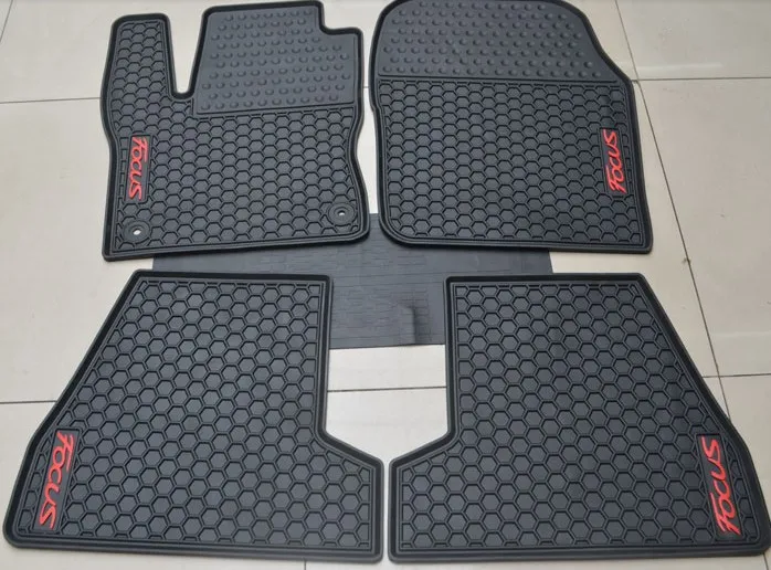 New Special Green Latex Car Mats For Focuswaterproof Rubber Rugs
