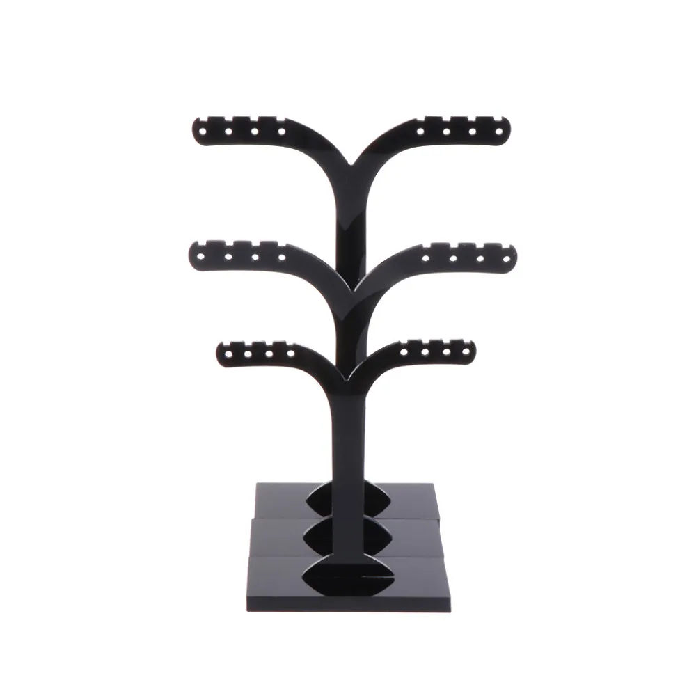 JAVRICK 1 Set 3 Size Acrylic Earrings Display Shelf Stand Holder Jewelry Organizer Rack Jewelry Display