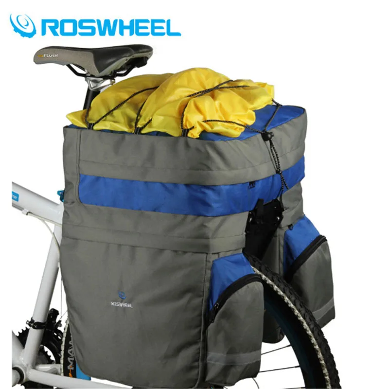 ^Cheap ROSWHEEL 60L Waterproof MTB Mountain Bike Rack Bag 3 in 1 Multifunction Road Bicycle Pannier Rear Seat Trunk Bag 14590