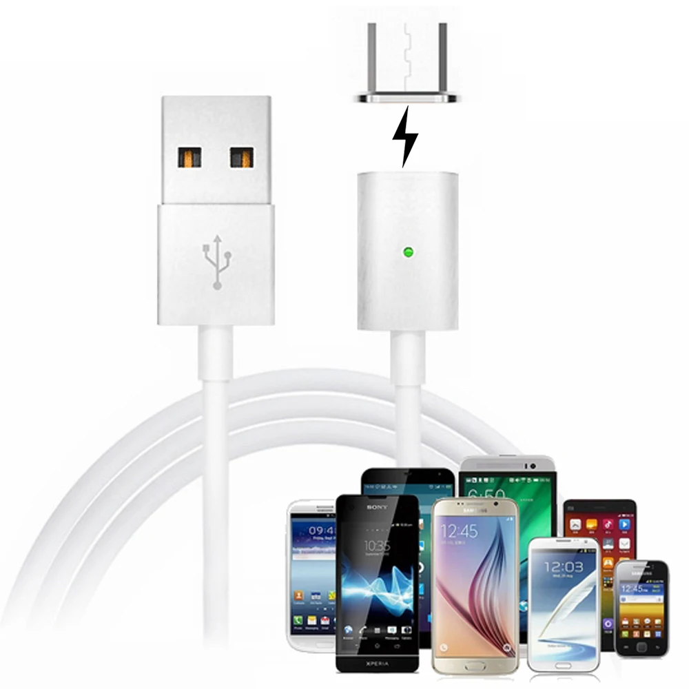 5 шт длинный 1 м мобильный телефон линия для Samsung Huawei Магнитная USB быстрая зарядка