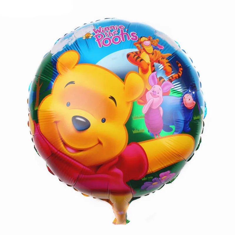 Фольгированные шары с Винни-пухом Винни, украшение для дня рождения, милый воздушный шар с Винни на день рождения