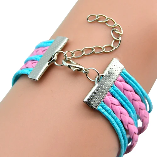 Мода 2015 Бабочка Старинные Ручной Многослойные Leather Charm Цепь Любовь Браслет