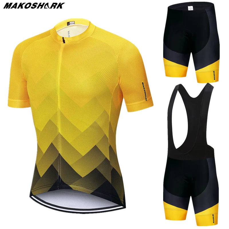 MAKOSHARK Велоспорт Джерси Набор летний Велосипед Одежда Майо Ropa Ciclismo Hombre MTB велосипед одежда спортивный костюм Велоспорт Комплект