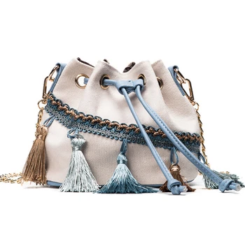 

Simple classic euramerican style mini bucket bag canvas High quality women shoulder small bag women handbag dui896