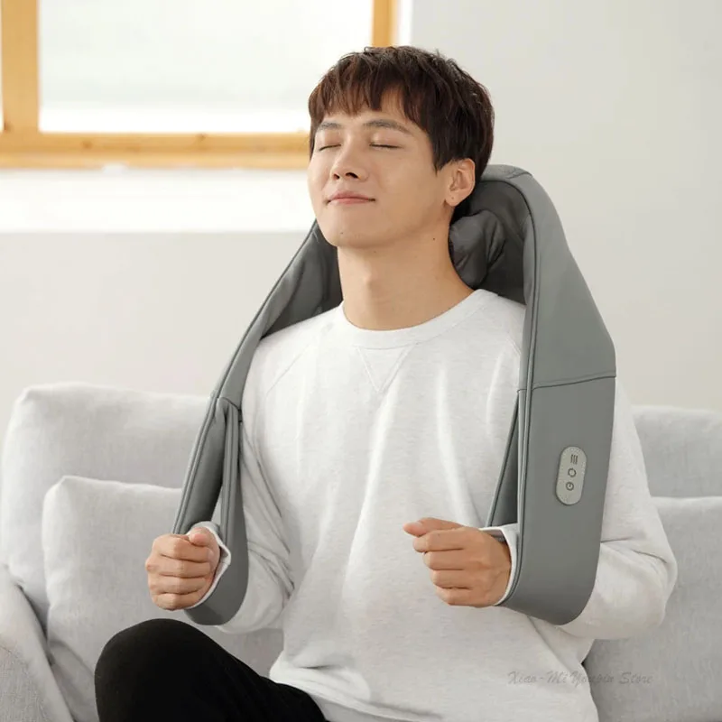 Xiaomi Mijia LF U Shape Electrical Shiatsu Back 3D Neck Shoulder Body Massager PTC Heated Kneading Car/Home Massagem