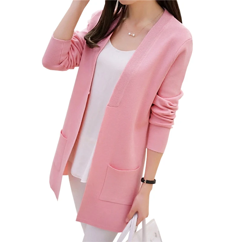 

Women Long Cardigans and Poncho Long Sleeve Open Stitch Knit Sweater V Neck Casual Loose Female Cardigan Jacket Jumper Coat
