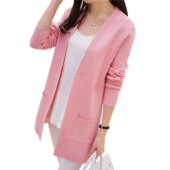 

Women Long Cardigans and Poncho Long Sleeve Open Stitch Knit Sweater V Neck Casual Loose Female Cardigan Jacket Jumper Coat