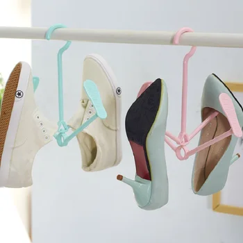 

2pcs/lot Shoe hanger rotating portable hanging shoe rack wet and dry dual-use shoes racks windproof plastic hook
