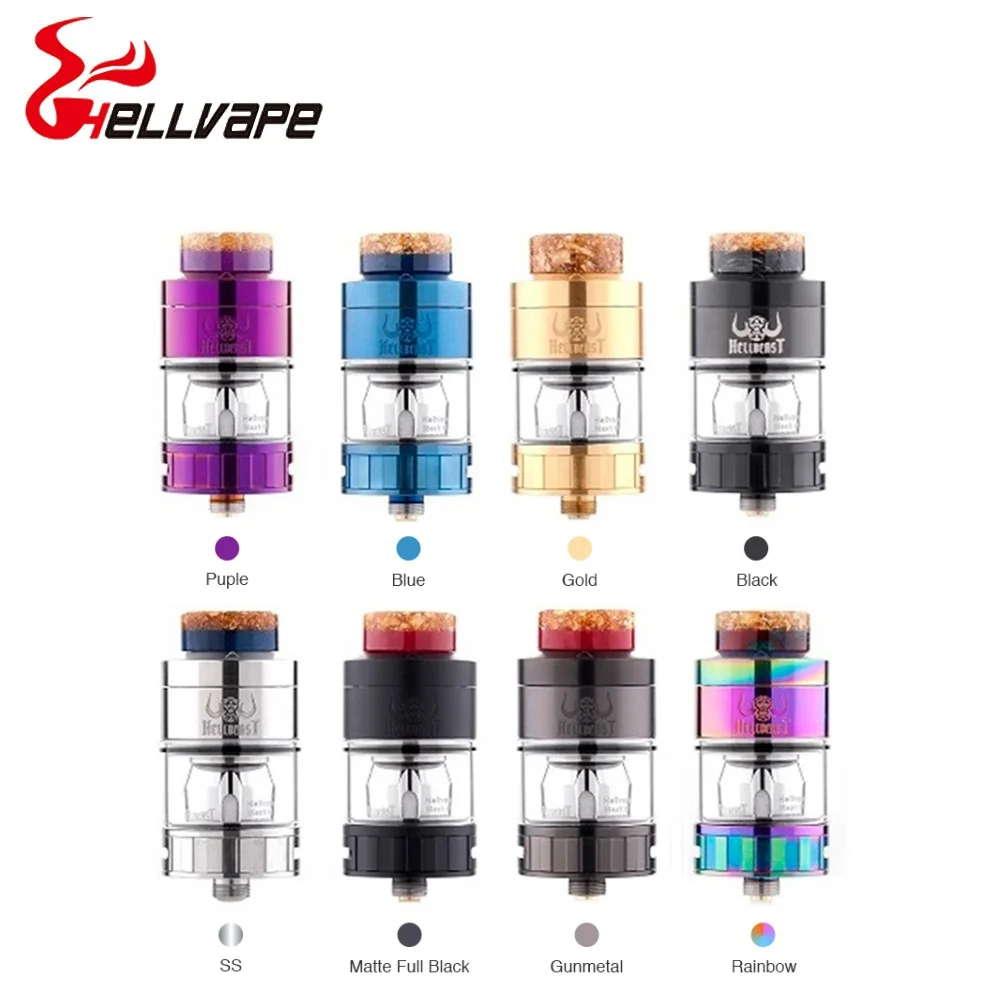 Новый оригинальный атомайзер Hellvape Hellbeast Subohm емкостью 2 мл/4 мл с диаметром 24 мм и